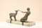 Janle, Art Deco Sculpture, Youth with Goat, France, 1930, Metal on Marble Base, Image 7