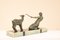 Janle, Art Deco Sculpture, Youth with Goat, France, 1930, Metal on Marble Base 3