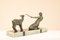 Janle, Art Deco Sculpture, Youth with Goat, France, 1930, Metal on Marble Base, Image 3
