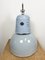 Large Industrial Italian Grey Enamel Lamp from Cariboni, 1970s 19