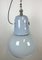 Large Industrial Italian Grey Enamel Lamp from Cariboni, 1970s 9