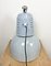 Large Industrial Italian Grey Enamel Lamp from Cariboni, 1970s 15