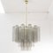 Italian Suspension Lamp in Gray Murano Glass, 1990s 4