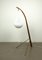 French Adjustable Floor Lamp with Pleated Shade, 1950s, Image 4