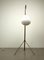 French Adjustable Floor Lamp with Pleated Shade, 1950s, Image 7