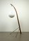 French Adjustable Floor Lamp with Pleated Shade, 1950s, Image 5