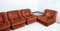 Modulare italienische Vintage Sessel und Couchtisch aus Samt, 1970, 6er Set 2