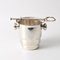 Art Deco Silver-Plated Ice Bucket with Tongs from Roelandt, 1930s, Set of 2, Image 2