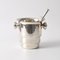 Art Deco Silver-Plated Ice Bucket with Tongs from Roelandt, 1930s, Set of 2 4