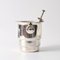 Art Deco Silver-Plated Ice Bucket with Tongs from Roelandt, 1930s, Set of 2 1