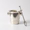 Art Deco Silver-Plated Ice Bucket with Tongs from Roelandt, 1930s, Set of 2 9