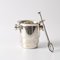 Art Deco Silver-Plated Ice Bucket with Tongs from Roelandt, 1930s, Set of 2, Image 9