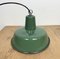 Small Industrial Green Enamel Pendant Lamp, 1960s 12