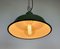 Petite Lampe à Suspension Industrielle en Émail Vert, 1960s 13