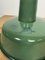 Kleine industrielle Hängelampe aus grüner Emaille, 1960er 11