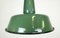 Lámpara colgante industrial pequeña esmaltada en verde, años 60, Imagen 4