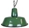 Small Industrial Green Enamel Pendant Lamp, 1960s 1