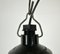 Industrial Bakelite Pendant Light with Ribbed Glass, 1970s 6