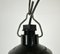 Lámpara colgante industrial de baquelita con vidrio estriado, años 70, Imagen 6