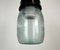 Lámpara colgante industrial de baquelita con vidrio estriado, años 70, Imagen 4