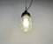 Industrial Bakelite Pendant Light with Ribbed Glass, 1970s 10