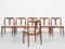 Mid-Century Danish Juliane Chairs in Teak attributed to Johannes Andersen for Uldum, 1960s, Set of 6 4