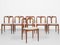 Mid-Century Danish Juliane Chairs in Teak attributed to Johannes Andersen for Uldum, 1960s, Set of 6 3