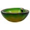 Green and Yellow Murano Glass Bowl attributed to Flavio Poli for Seguso, Italy, 1960s, Image 1