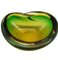 Green and Yellow Murano Glass Bowl attributed to Flavio Poli for Seguso, Italy, 1960s 2