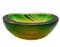 Green and Yellow Murano Glass Bowl attributed to Flavio Poli for Seguso, Italy, 1960s 4