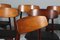 Rosewood and Tan Aniline Leather Chairs attributed to Harry Østergaard for Randers Møbelfabrik, 1970s, Set of 8 3