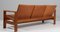 Danish Oak Aniline Leather Sofa, 1970s 8