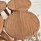 Rustic Wooden Stools -A, 1950s, Set of 4, Image 4