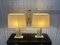 Travertine and Brass Lamps, 1970s, Set of 2 4