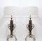 Mid-Century Brutalist Wrought Iron Table Lamps, Catalonia, 1960s, Set of 2 3