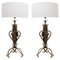 Mid-Century Brutalist Wrought Iron Table Lamps, Catalonia, 1960s, Set of 2 1