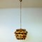 Danish Brutalist Brass Artichoke Ceiling Lamp by Svend Aage Holm-Sørensen, 1960s 6