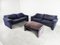 Maralunga Sofas and Ottoman attributed to Vico Magistretti for Cassina, 1970s, Set of 3 8