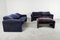 Maralunga Sofas and Ottoman attributed to Vico Magistretti for Cassina, 1970s, Set of 3 2