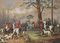 M. A. Zichy, Horse Hunting of Alexander II Near St. Petersburg, Watercolor, 1800s, Framed 1