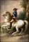 Portrait of an Equestrian Monarch. 19th Century, Painting on Porcelain 2