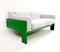 Grün lackiertes Mid-Century Zwei-Sitzer Sofa aus Holz von Saporiti, Italien, 1960er 3