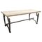 Mid-Century Wrought Iron and Travertine Coffee Table, 1940s, Image 1