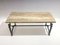 Mid-Century Wrought Iron and Travertine Coffee Table, 1940s, Image 5