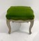 Louis XV Green Velvet Stool, Belgium 3