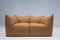 Mid-Century Modern Cognac Leather Bambole Sofa by Mario Bellini for B&B Italia, 1970s 11