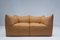 Mid-Century Modern Cognac Leather Bambole Sofa by Mario Bellini for B&B Italia, 1970s, Image 11