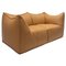 Mid-Century Modern Cognac Leather Bambole Sofa by Mario Bellini for B&B Italia, 1970s, Image 1