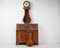 Antique Swedish Veneered Elm Clock Cabinet 4