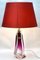Twisted Table Lamp and Large Vase in Crystal from Val Saint Lambert, 1952, Set of 2 3